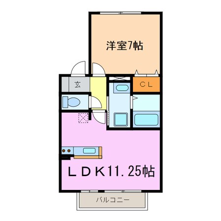 メイプルヒルズ D棟の物件間取画像